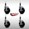 Service Caster 5'' SS Soft Rubber Swivel 1'' Expanding Stem Caster Set with Brake, 4PK SCC-SSEX20S514-SRS-TLB-1-4 - alternate 2